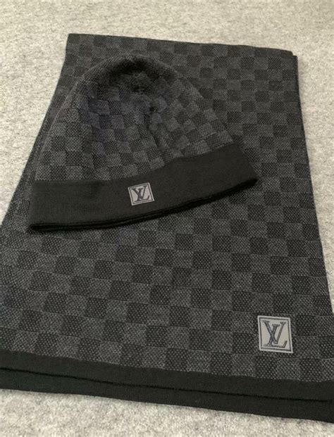 louis vuitton damier hat and scarf set|Damier Snug Scarf S00 .